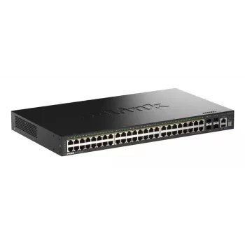 D-Link 52-porttinen Gigabit Stackable PoE+ Smart Managed -kytkin, 4 x 10G SFP+ -porttia