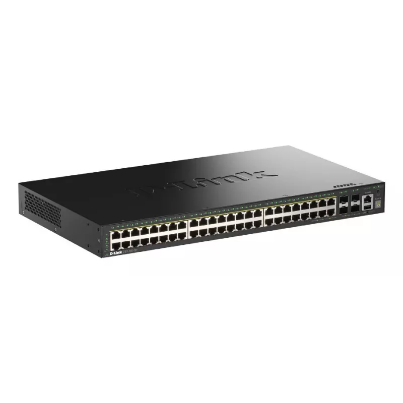 D-Link 52-porttinen Gigabit Stackable PoE+ Smart Managed -kytkin, 4 x 10G SFP+ -porttia