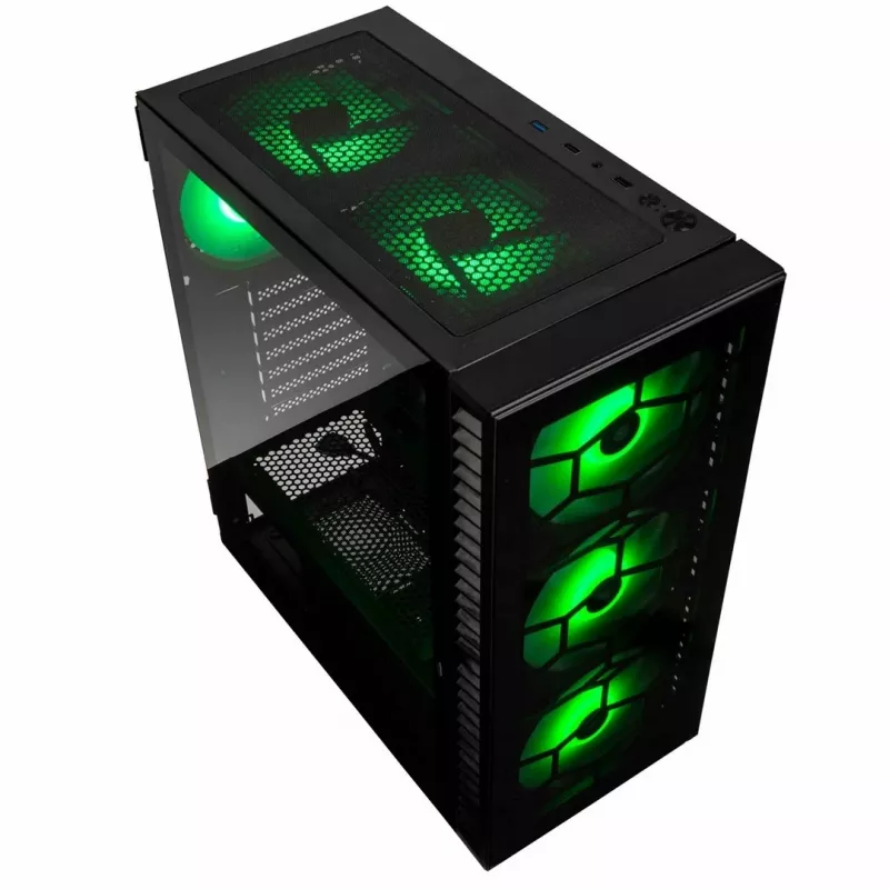 Kolink Observatory HF Glass ARGB Midi-Tower - musta