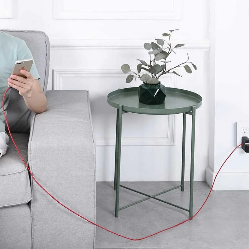 USB – Lightning -kaapeli Aukey CB-AL01 punainen – nylonpunos, Lightning-liitin Apple-laitteille