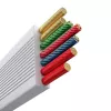 Pikalatauskaapeli 3in1 Baseus Free2Draw USB-C - USB-C/Lightning/Micro 100W, 1,1m (valkoinen)