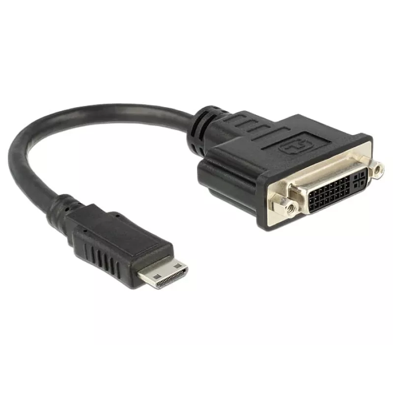 Videokaapelisovitin DeLOCK 65564 0,2 m HDMI Type-C - DVI-D musta