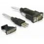 Delock-sovitin USB 2.0 Type-A > 1 x Serial DB9 RS-232 + sovitin DB25 (61308)