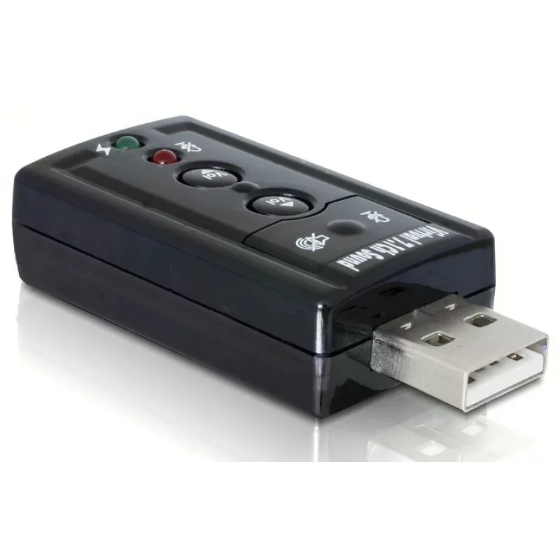 DeLOCK USB-äänisovitin 7.1 - äänikortti - stereo - USB (61645)