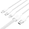USB 2.0 A – 3-in-1 3A -kaapeli Vention CTPWG 1,5 m valkoinen