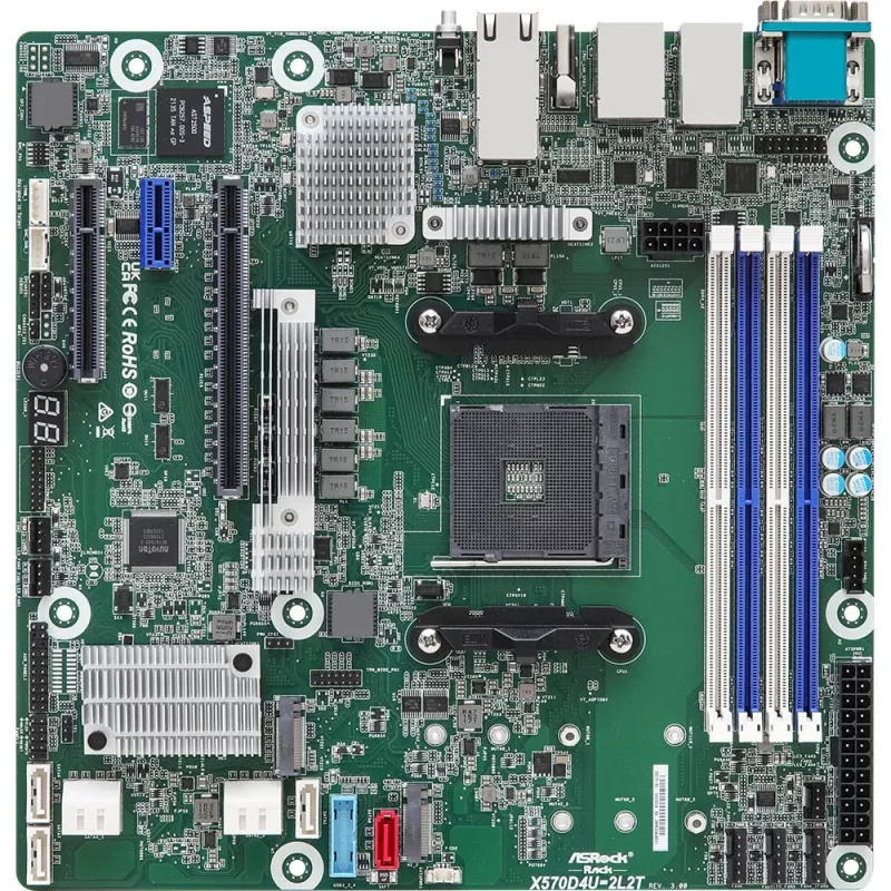 ASRock X570D4U-2L2T/BCM emolevy AMD X570 kanta AM4 micro ATX