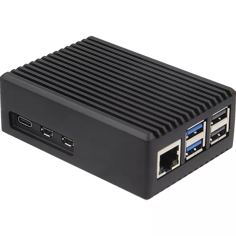 INTER-TECH kotelo Raspberry Pi 5:lle — ODS-739 kompakti muotoilu
