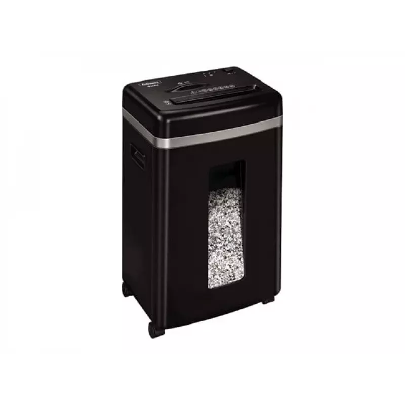 Silppuri Fellowes Powershred 450M mikrosilppu, 9 arkin kapasiteetti, 2 x 12 mm, 22 litran keruusäiliö, musta