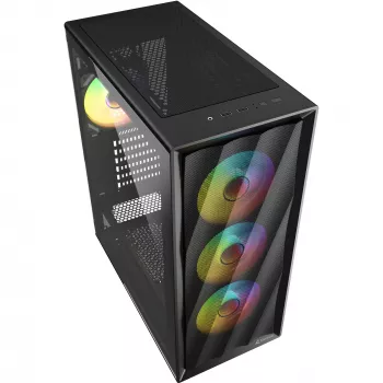 Sharkoon VK4 ARGB ATX tietokonekotelo, musta