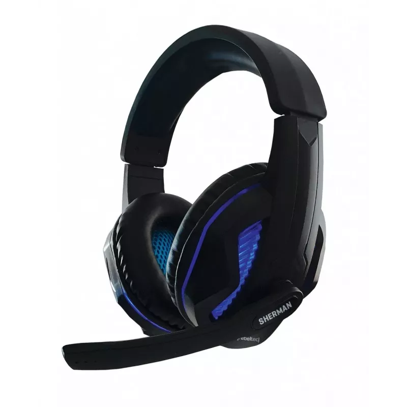 Näppäimistö ja hiiri sisältäen Rebeltec SHERMAN pelit USB QZERTY englanti musta