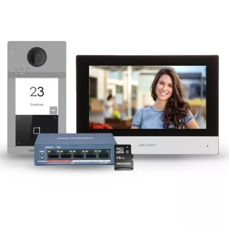 Hikvision DS-KIS604-S(C) videopuhelin-ovipuhelinjärjestelmä 2 MP 17,8 cm (7