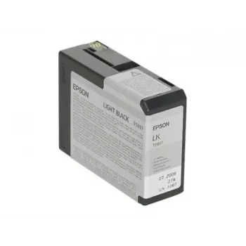 Epson yksittäispakkaus Light Black T580700, vaaleanmusta, pigmenttimuste, 80 ml, 1 kpl