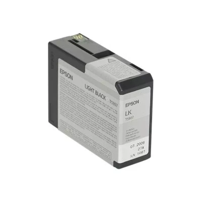 Epson yksittäispakkaus Light Black T580700, vaaleanmusta, pigmenttimuste, 80 ml, 1 kpl