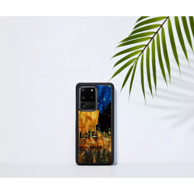 iKins puhelinkotelo Samsung Galaxy S20 Ultralle — musta, malli 'Cafe Terrace'