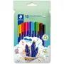 Huopatussi Staedtler 323 C10 – sekalaiset värit, 10 väriä, 1 mm kärki