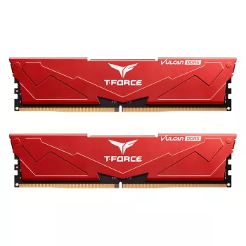 Team Group VULCAN FLRD532G6000HC30DC01, 32 GB, 2 x 16 GB, DDR5, 6000 MHz, 288-pin DIMM, punainen