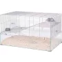 Häkki ZOLUX Neolife 80 (malli 205664GRI) hiirille ja rotille — 780×450×480 mm, muovi, tankojen väli 9 mm, sisältää kupin, harmaa