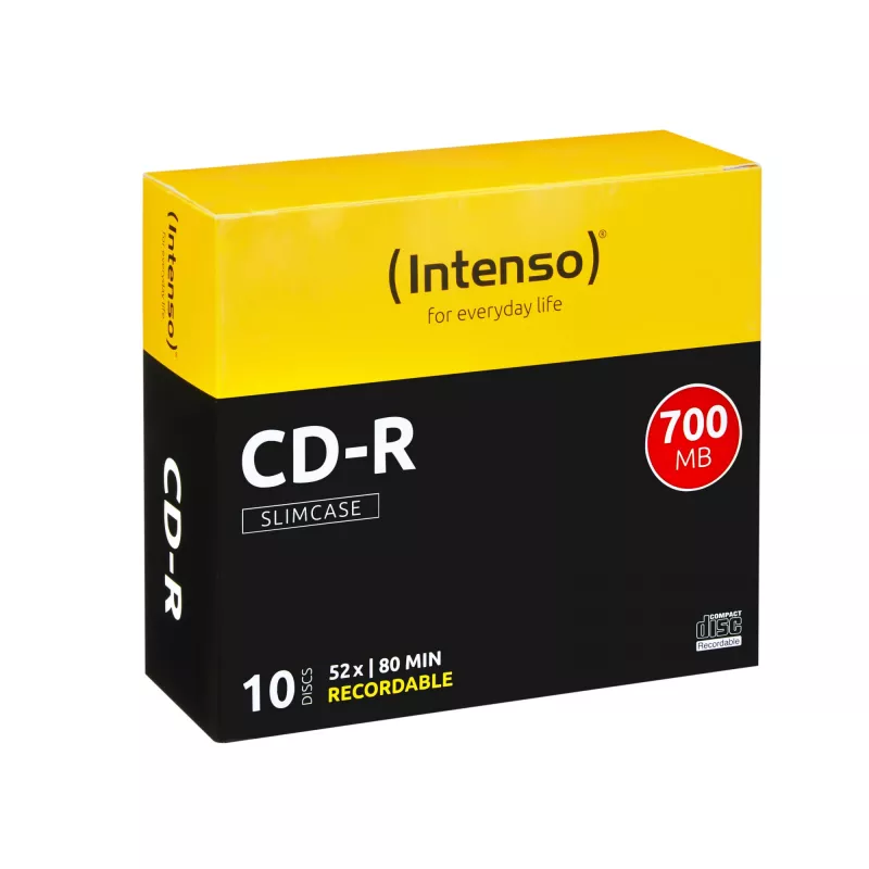 Intenso - 10 x CD-R - 700MB (80 min) 40x - Slim Jewel Case - tallennusmedia (1001622)