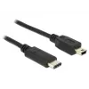 USB-kaapeli DeLOCK 83603 USB 2.0 1 m USB C Mini-USB B musta