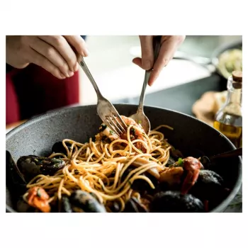 Wok-pannu Ballarini 75002-815-0 pyöreä antrasiitti 30 cm, alumiini, 6-kerroksinen graniitti/titaani-tarttumaton pinnoite