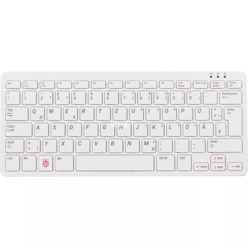 Johdollinen USB-näppäimistö Raspberry PI -näppäimistö DE RB-TASTA01W — USB-liitäntä, saksalainen asettelu
