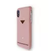 Card Slot Back Shell VixFox iPhone X/XS — pinkki suojakotelo korttipaikalla