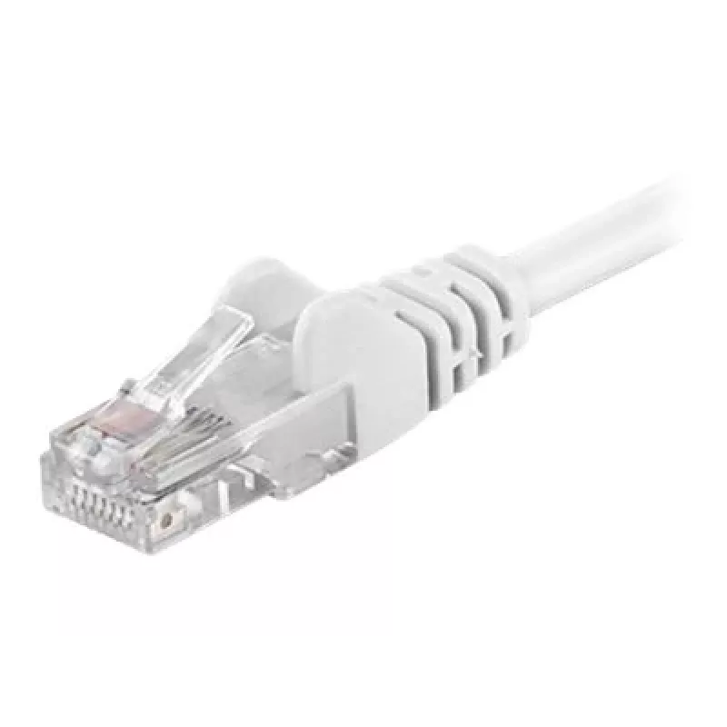 Wentronic Goobay CAT 5e patch-kaapeli, U/UTP, valkoinen, 0,25 m - CCA-kupariseos (68614)