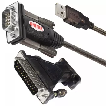 UNITEK Y-105A sarjakaapeli musta 1,5 m USB Type-A DB-9