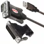 UNITEK Y-105A sarjakaapeli musta 1,5 m USB Type-A DB-9
