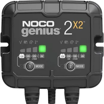 Akkulaturi NOCO GENIUS2X2 4A 2-kanavainen, 4A yhteensä, kaksi itsenäistä lähtöä