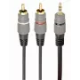 KAAPELI AUDIO 3.5MM TO 2RCA 2.5M/GOLD CCA-352-2.5M GEMBIRD