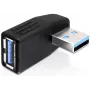 USB 3.0 M/F -sovitin Delock 65342 musta