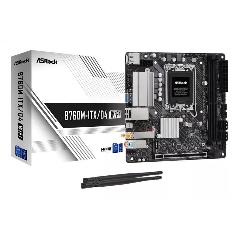 Emolevy ASRock B760M-ITX/D4 WiFi Intel B760 LGA 1700 mini ITX