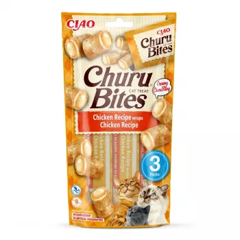 INABA Churu Bites kananresepti-kääreet – kissanherkut – 3x10 g