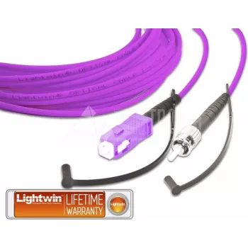 Lightwin laadukas simplex-kuituverkkokaapeli, MM OM4, SC – ST kuituverkkokaapeli (LSP-50 SC-ST 2.0 OM4)