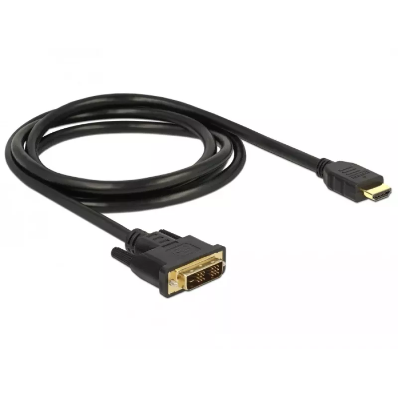 Videokaapeliadapteri DeLOCK 85583 1,5 m DVI-D HDMI tyyppi A musta