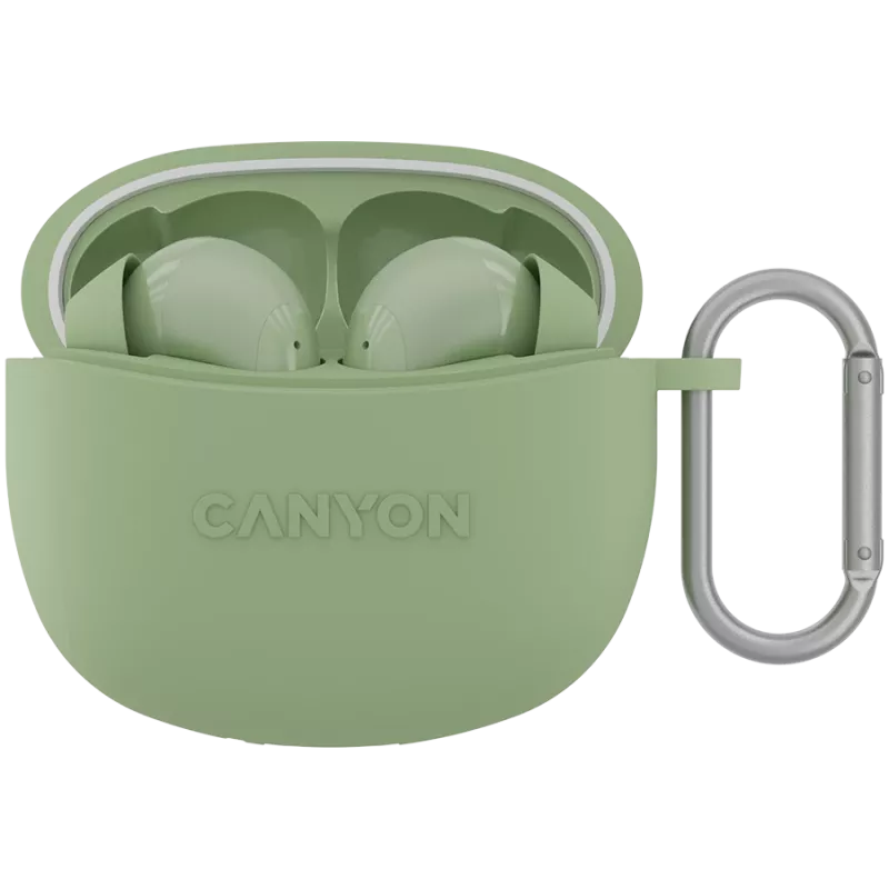 CANYON In-Ear-kuulokkeet TWS-5, vihreä Bluetooth 5.3, kosketusohjaus, lataustulo: USB-C
