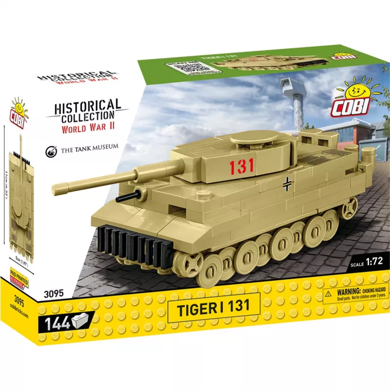 Rakennussarja Cobi Tiger I 131 — 144 osaa, suositeltu ikä 6+, vihreä