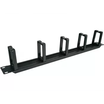 Alantec PK048 1U 19 kaapelinhallinta harjatulla läpiviennillä, 5 muovipidikettä