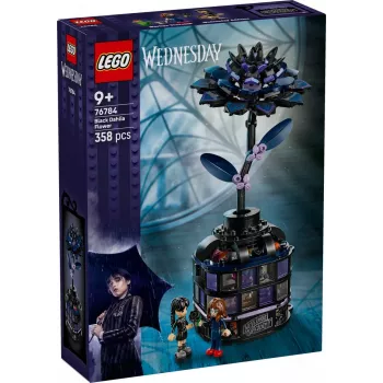 LEGO rakennussarja LEGO Wednesday 76784 musta Dahlia-kukka — koristeellinen malli, 358 osaa, 9+ vuotta