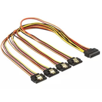 SATA-kaapeli DeLOCK 60158 0,5m SATA 15-pin 4 x SATA 15-pin monivärinen