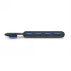USB-keskitin Port Designs 900121 USB 3.2 Gen 1 Type-A 5000 Mbit/s musta