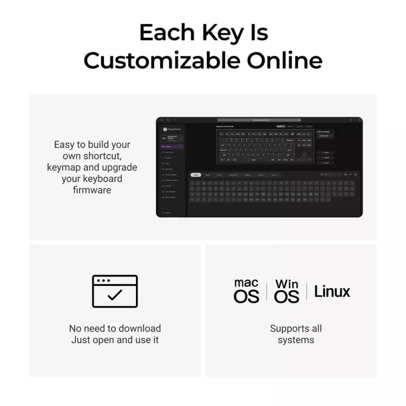 Näppäimistö langaton Q3 ULTRA/musta Q3U-M3 Keychron