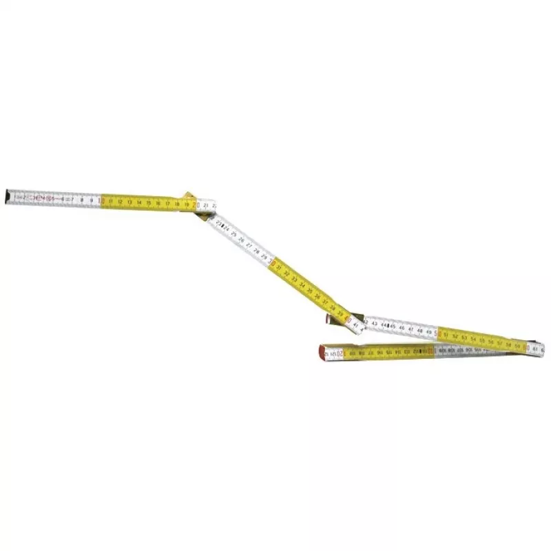 STANLEY 0-35-458 taittomitta, puu, 2 m, 17 mm leveä, valkoinen/keltainen