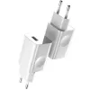 Laturi Baseus Quick Charger CCALL-BX02, 24 W max, USB Fast Charge 3.0, valkoinen, 100–240 V