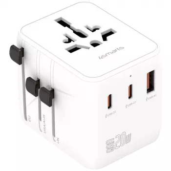 Matkasovitin 20W GaN Nomad 2xUSB-C + 1xA