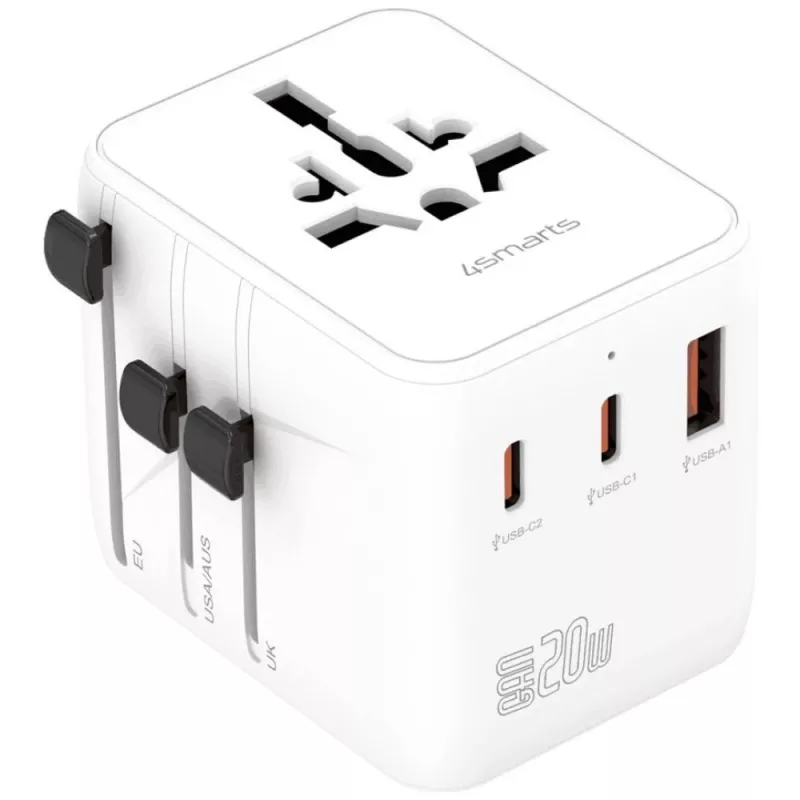 Matkasovitin 20W GaN Nomad 2xUSB-C + 1xA
