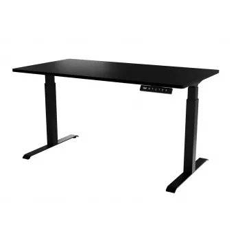 Sähköisesti korkeussäädettävä työpöytä MOON LONG 150x80x72-120 musta