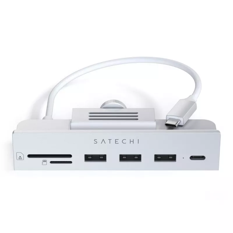 Kannettavan tietokoneen telakka / porttitoistin Satechi ST-UCICHS USB 3.2 Gen 1 Type-C, USB-A-liitännät, SD/MicroSD, hopea