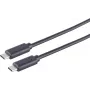 USB-kaapeli S/CONN 13-48006 USB 3.2 Gen 2x2 0,25 m USB-C valkoinen
